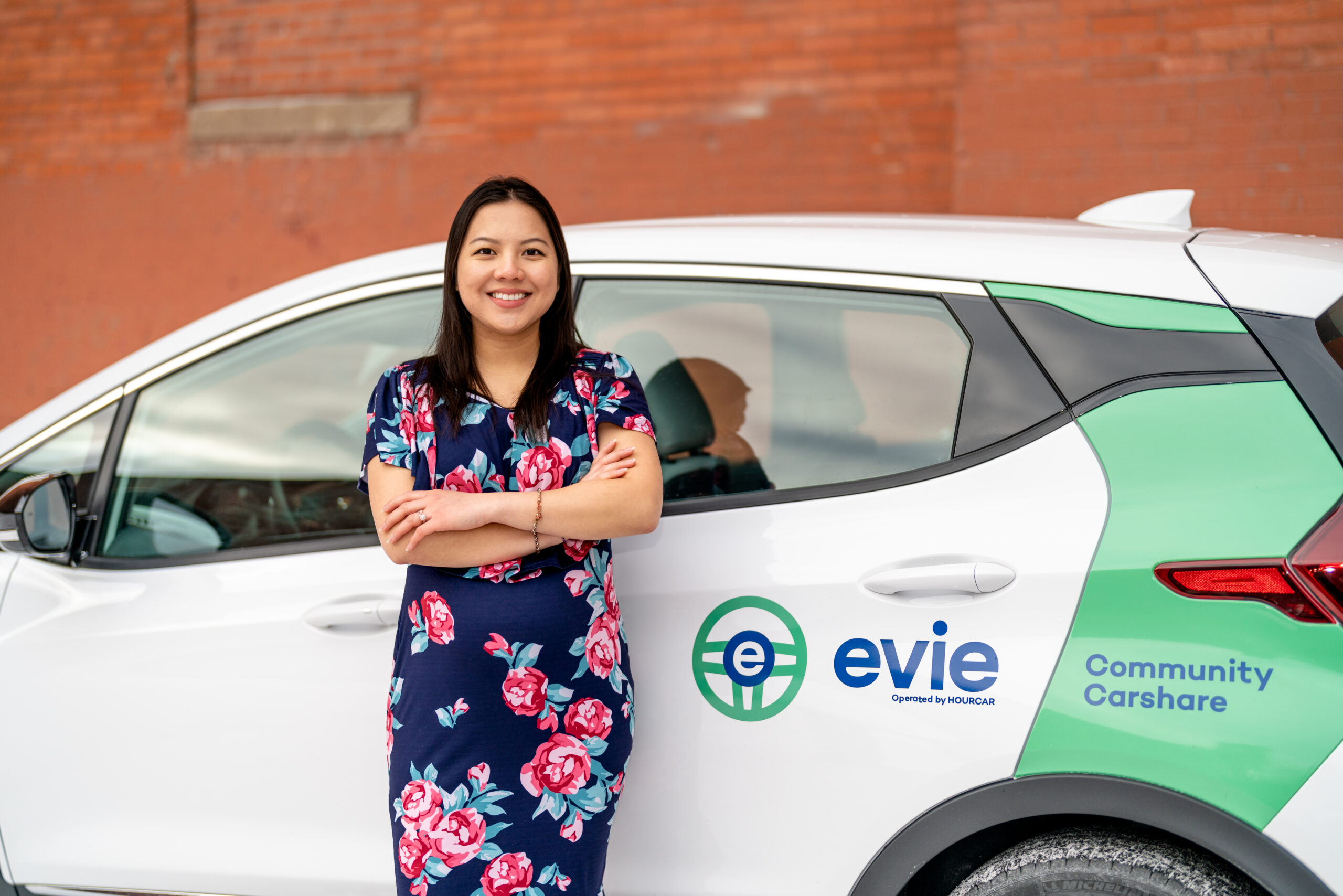 Council Member Nelsie Yang with Evie Carshare in East Saint Paul